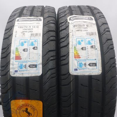 Opony 195/70 R15C 2x CONTINENTAL 104/102R ContiVanContact Letnie 2019 Nieużywane