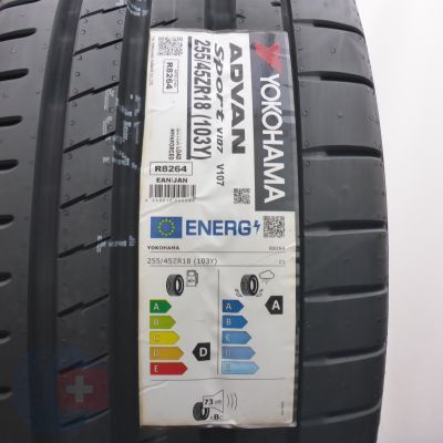 2. Opony 255/45 R18 4x YOKOHAMA 103Y XL Advan Sport V107 Letnie 2025
