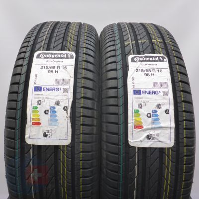 3. Opony 215/65 R16 4x CONTINENTAL 98H UltraContact Letnie 2023 Nieużywane 