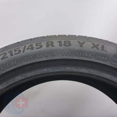 6. Opony 215/45 R18 4x CONTINENTAL 93Y XL PremiumContact 6 Letnie 2022 