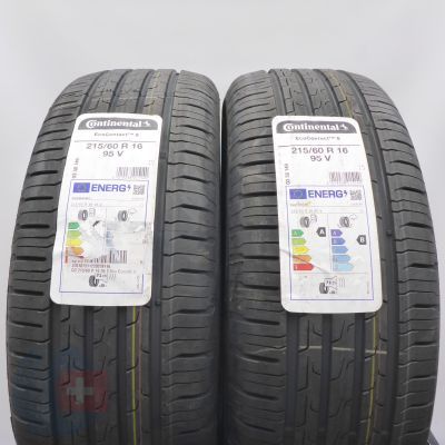 Opony 215/60 R16 2x CONTINENTAL 95V XL EcoContact 6 Letnie 2022 