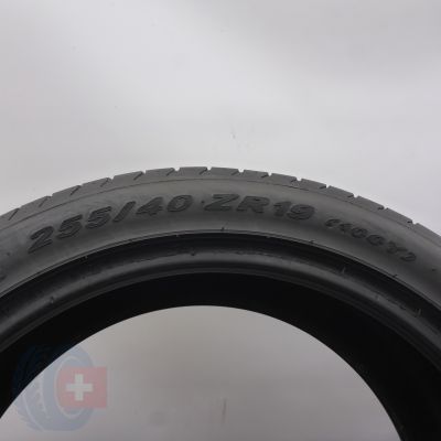 4. Opony 255/40 R19 2x PIRELLI 100Y XL PZero letnie 2022, 2024 7,2-7,8mm