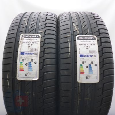 5. Opony 255/55 R19 4x CONTINENTAL 111V XL PremiumContact 6 Letnie 2022 Nieużywane 