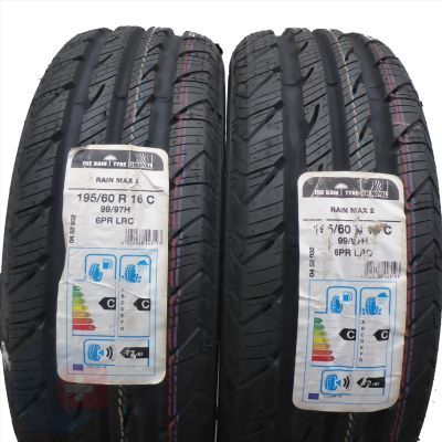 2 x UNIROYAL 195/60 R16C 99/97H Rain Max 2 Lato Nieużywane 2016 