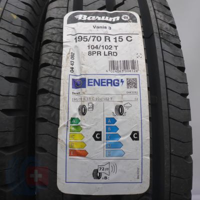 3. Opony 195/70 R15C 4x BARUM 104/102T Vanis3 Letnie 2023 Nieużywane