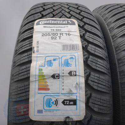 2. Opony 205/60 R16 2x CONTINENTAL 92T WinterContact TS 860 Zimowe 2018 