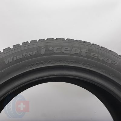 6. Opony 205/55 R17 2x HANKOOK 95V Winter I Cept evo2 W320 Zimowe 2022 7,8mm