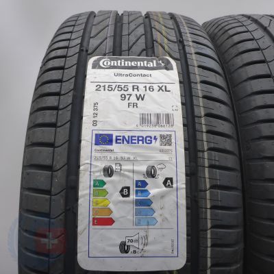 2. Opony 215/55 R16 4x CONTINENTAL 99V XL UltraContact Letnie 2022 