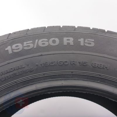 6. Opony 195/60 R15 2x CONTINENTAL 88H ContiPremiumContact 2 Letnie 2021 8mm 
