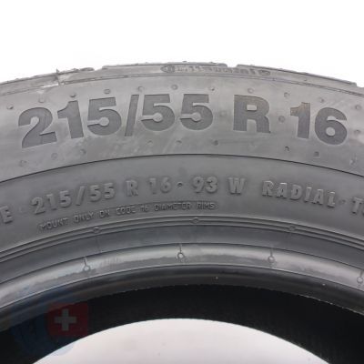7. Opony 215/55 R16 4x CONTINENTAL 93W ContiPremiumContact 5 Letnie 2020 Nieużywane 